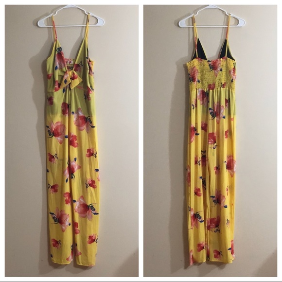 PLUS SIZE YELLOW FLORAL JUMPER - Picture 5 of 7